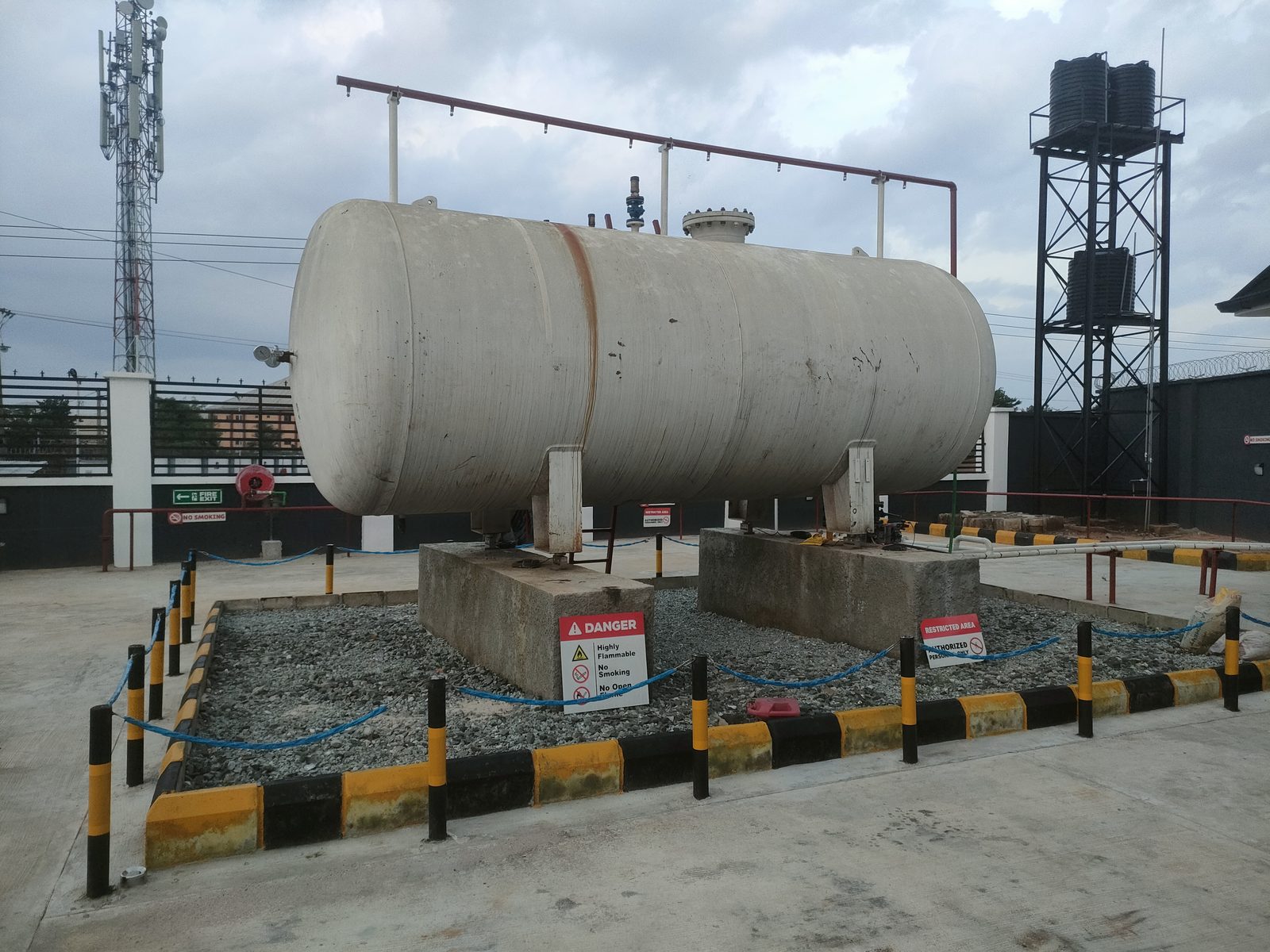 Completed LPG storage tank installation