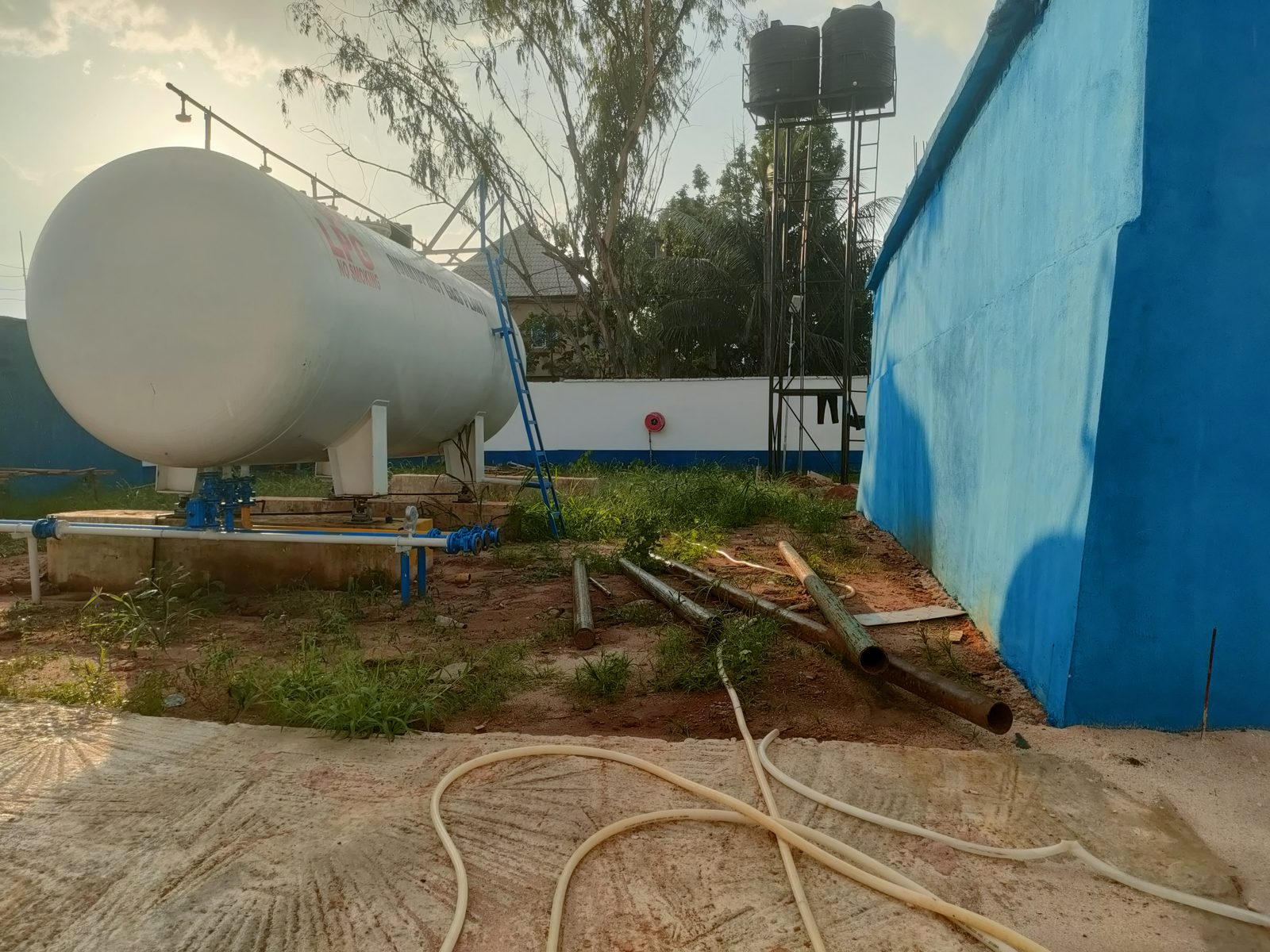 LPG storage tank site overview